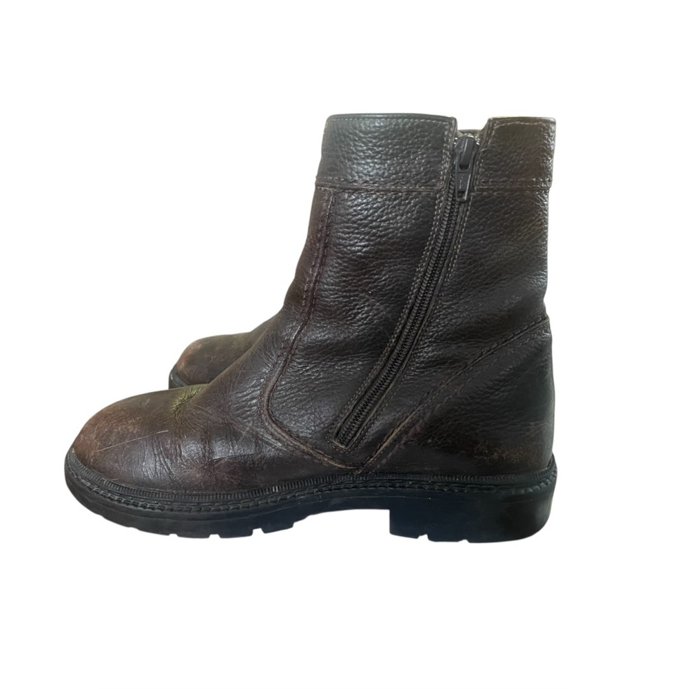 Pajar Boot Men’s Brown Leather Round Toe 100% Shearling Lining Winter Boots Sz 8